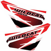 ARCTIC CAT WRAPS ALUMINUM DOOR GRAPHICS - BLACK RED - 2015 WILDCAT TRAIL XT Replacement