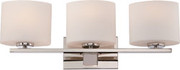 BREEZE 3 LIGHT VANITY FIXTURE WITH ETCHED OPAL GLASS POLISHED NICKEL