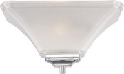 PARKER 1 LIGHT WALL SCONCE POLISHED CHROME WITH SANDSTONE ETCHED GLASS POLISHED CHROME TRADITIONAL