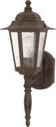 CORNERSTONE 1 LIGHT 18 INCH WALL LANTERN WITH CLEAR SEED GLASS COLOR RETAIL PACKAGING OLD BRONZE