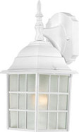 ADAMS 1 LIGHT 14 INCH OUTDOOR WALL WITH FROSTED GLASS WHITE TRANSITIONAL