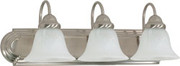 BALLERINA ES 3 LIGHT 24 INCH VANITY WITH ALABASTER GLASS 3 13W GU24 LAMPS INCLUDED BRUSHED NICKEL TR