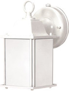 CUBE LANTERN ES 1 LIGHT WALL LANTERN WITH FROSTED BEVELED GLASS LAMP INCLUDED WHITE TRADITIONAL