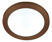 25 WATT 13 INCH FLUSH MOUNT LED FIXTURE 3000K ROUND SHAPE BRONZE FINISH 120 VOLTS