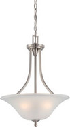 SURREY 3 LIGHT PENDANT FIXTURE WITH FROSTED GLASS BRUSHED NICKEL CONTEMPORARY