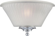 TELLER 1 LIGHT WALL SCONCE POLISHED CHROME WITH FROSTED GLASS POLISHED CHROME TRADITIONAL