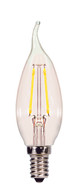 2.5 WATT CA11 LED CLEAR CANDELABRA BASE 2700K 200 LUMENS 120 VOLTS