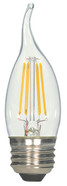 5.5 WATT CA11 LED FLAME TIP SHAPE CLEAR MEDIUM BASE 2700K 500 LUMENS 120 VOLTS Replacement