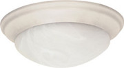 3 LIGHT 17 INCH FLUSH MOUNT TWIST AND LOCK WITH ALABASTER GLASS TEXTURED WHITE TRANSITIONAL