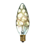 25B10MAR CRYSTAL COLLECTION 25 WATT INCANDESCENT B10 CHANDELIER BULB MARBLE FINISH CANDELABRA BAS SE, AMBER