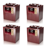 6 VOLT DEEP-CYCLE FLOODED BATTERY DIN 245AH 4 PACK 24 TOTAL VOLTS