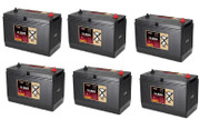 12 VOLT DEEP-CYCLE FLOODED BATTERY 30H 130AH 6 PACK 72 TOTAL VOLTS