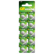 GP A76 LR44 1.5V MERCURY FREE ALKALINE BUTTON CELL 10PC TEAR STRIP TS