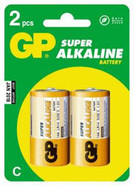 GP C SUPER ALKALINE BATTERY 2PK CARDED
