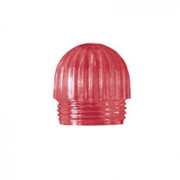 RED LENSFLUTED DOME PANEL MOUNT