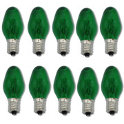 7W 120V CANDELABRA E12 GREEN