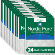 10X10X1 24 PACK RECYCLED FRAME IS BIODEGRADABLE FILTER ACTUAL SIZE 9.5 X 9.5 X 0.75 MADE IN USA IN-BG270