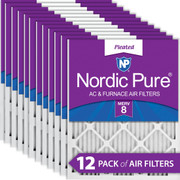 8X14X1 12 PACK NORDIC PURE MERV 8 MPR 800 FILTER ACTUAL SIZE 8 X 14 X 0.75 MADE IN USA