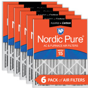 12X24X4 6 PACK NORDIC PURE MERV 15+ MPR 2800 FILTER ACTUAL SIZE 11.5 X 23.38 X 3.63 MADE IN USA IN-BEKB9