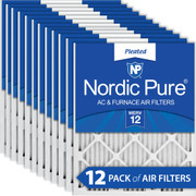8X24X1 12 PACK NORDIC PURE MERV 12 MPR 1500-1900 FILTER ACTUAL SIZE 8 X 24 X 0.75 MADE IN USA IN-BDEE5
