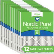 17X19X1 12 PACK NORDIC PURE MERV 13 MPR 2200-2400 FILTER ACTUAL SIZE 17 X 19 X 0.75 MADE IN USA IN-BGAE9