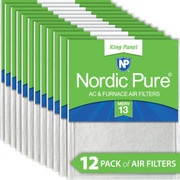 10X24X12 12 PACK FOR FILTER INSTALLATION THE AIR ENTERS THRU THE FUZZY HIGH-LOFT SIDE AND EXITS OU UT THE THINNER, SMOOTH SIDE. FILTER ACTUAL SIZE 9. IN-BG9T5