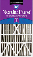 16X28X6 1 PACK NORDIC PURE MERV 8 MPR 800 FILTER ACTUAL SIZE 15.44 X 26.94 X 6 MADE IN USA IN-BDBJ9