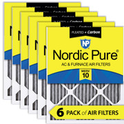 21 12X26X1 6 PACK NORDIC PURE MERV 10 MPR 1000 FILTER ACTUAL SIZE 21.5 X 26 X 0.75 MADE IN USA IN-BC3X2