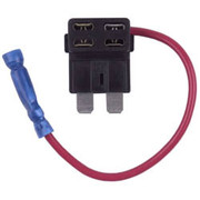 HAINES PRODUCTS ATC FUSE PLUG TAP SYSTEM PLUGS DIRECTLY INTO FUSE PANEL 2 FUSE SPOTS AND WIRE LEAD T TO ATTACH AN ACCESSORY BLACK W/ RED WIRE IN-7RZF0
