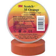 3M SCOTCH VINYL TAPE FOR COLOR CODING RESISTS UV USE INDOORS OR OUTDOORS WHERE WEATHER PROTECTEDFLAM ME RETARDANT ORANGE 3/4 INCH X 66'