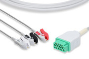 IN-714F8 DIRECT-CONNECT ECG CABLES 3 LEADS PINCH/GRABBER