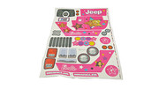 FFR86 BARBIE JAMMIN JEEP LABEL SHEET FOR JEEP (FFR86)