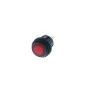 SNAP IN PUSH BUTTON 4P SPST OFF ON RED LED IP65 VDC