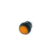 SNAP IN PUSH BUTTON 4P DPST OFF ON AMBER LED IP65 VDC