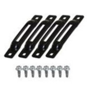 BLACK E TRACK SINGLE STRAP ANCHOR 4 PACK WITH SELF DRILLING SCREWS Replacement
