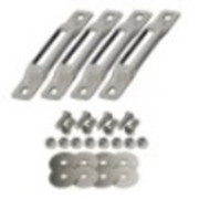STAINLESS E TRACK SINGLE STRAP ANCHOR 4 PACK WITH SS ALLEN SCREWS CLAMSHELL Replacement