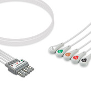 IN-0000986 Replacement: 5 lead, Molded Din-Style, Snap, 0.9m , AHA, Reusable Replacement