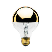 40G25HG 40 WATT DIMMABLE INCANDESCENT HALF GOLD G25 BULB MEDIUM BASE