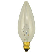 40W TORPEDO SHAPED BULB E12 CANDELABRA BASE CLEAR