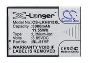 CS-LKH815XL LG MOBILE SMARTPHONE BATTERY BLACK Replacement