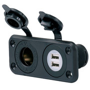 PRO FIT 12 VOLT DUAL USB PORT CHARGER AND 12 VOLT RECEPTACLE