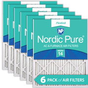 16X25X1 6 PACK NORDIC PURE MERV 14 MPR 2800 FILTER ACTUAL SIZE 15.5 X 24.5 X 0.75 MADE IN USA