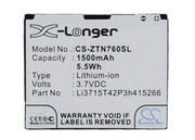 CS-ZTN760SL ATT MOBILE SMARTPHONE BATTERY BLACK Replacement