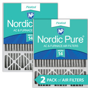 20X25X5 LXRED 2 PACK NORDIC PURE MERV 14 MPR 2800 FILTER ACTUAL SIZE 19.75 X 24.75 X 4.38 MADE IN US SA IN-BEA69