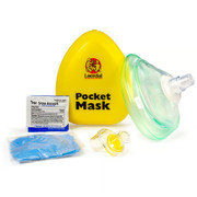 Yellow Pocket Mask with Gloves Hard Case Safety Equipment Replacement