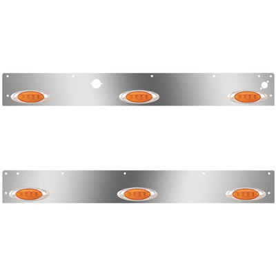 T800 SF YEAR 2023 SS DAY CAB PANEL W6 P1 AMBERAMBER LED BLOCK HEATER PLUG 14IN SPACING