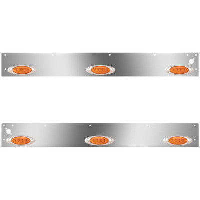 T800 SF YEAR 2015 SS DAY CAB PANELS WITH 6 P1 AMBERAMBER LEDS DUAL STEP LIGHTS