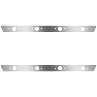 2.5 Inch Stainless Steel Cab Panels WITH 8 P1 Light Holes For Peterbilt 386 WITH CabMount Exhaust