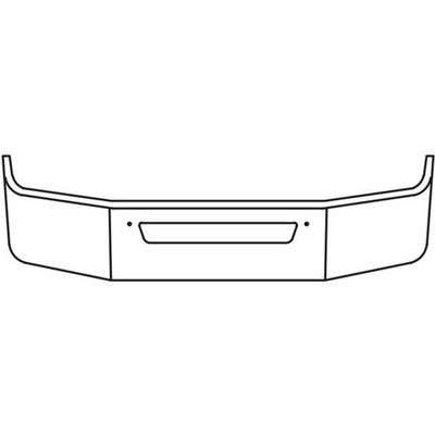 18 in SBA Bumper WMounting AND TowHitch Holes For Kenworth T270 T370 2008 AND Newer Replacement