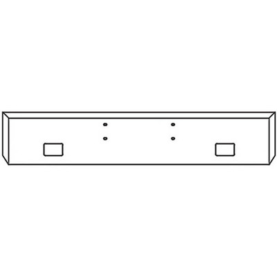 18 in Chrome Steel Boxed End Bumper WMounting 2- Square Light Holes Replacement
